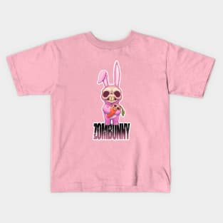 Zombunny - Pink Kids T-Shirt